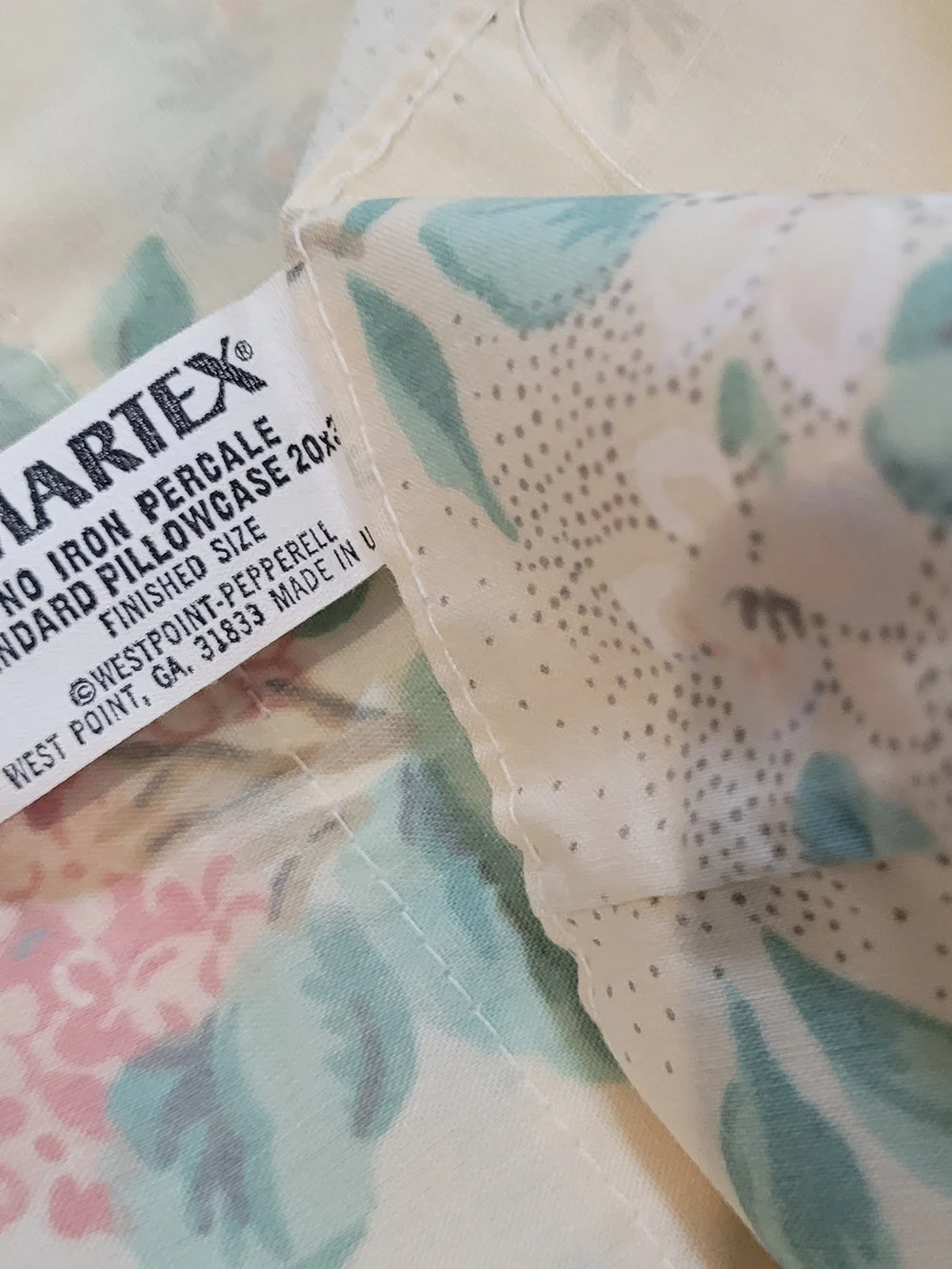 Vintage Martex & Carlin Floral Pillowcase Lot (2)  Retro Cottagecore Percale
